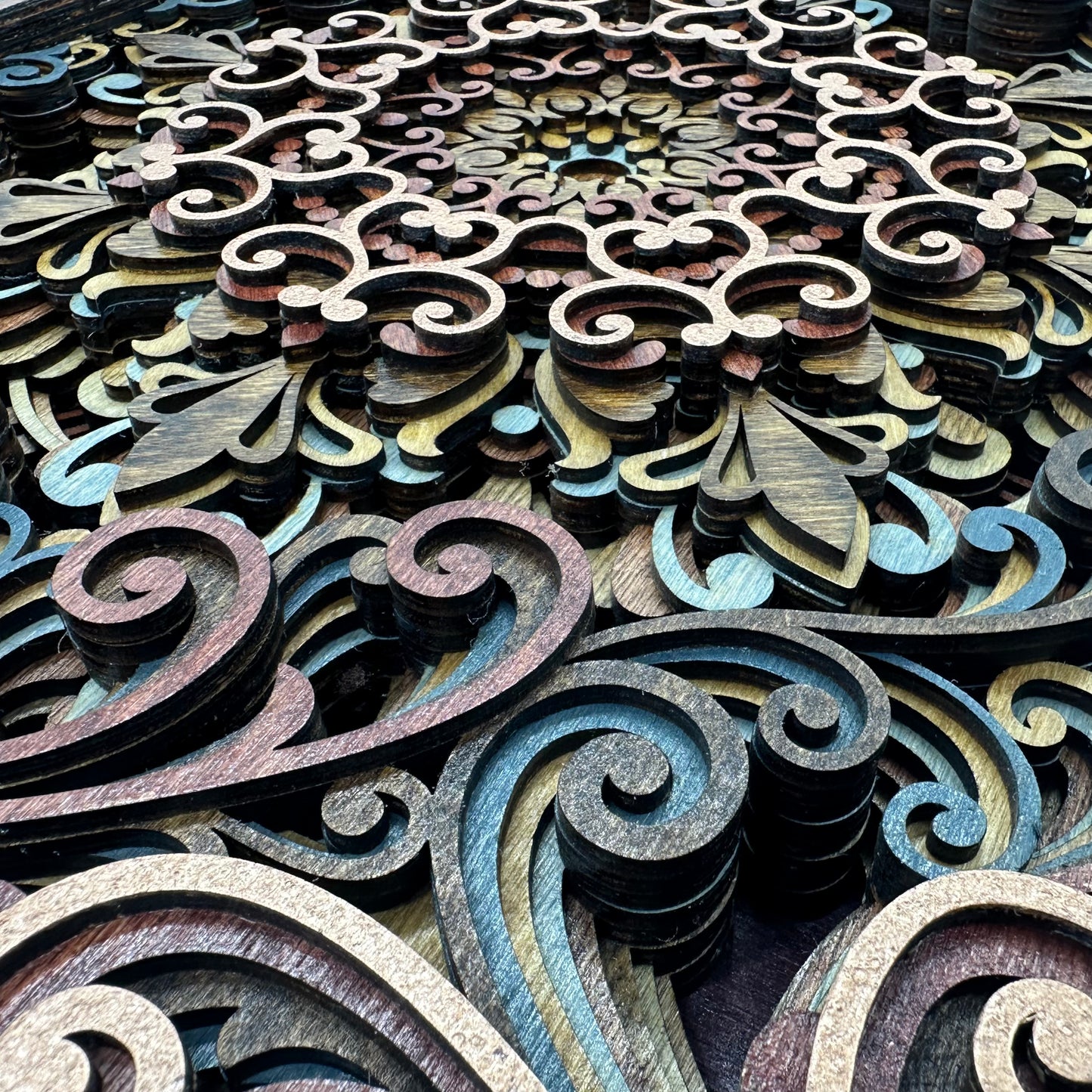Wood Panel Mandala