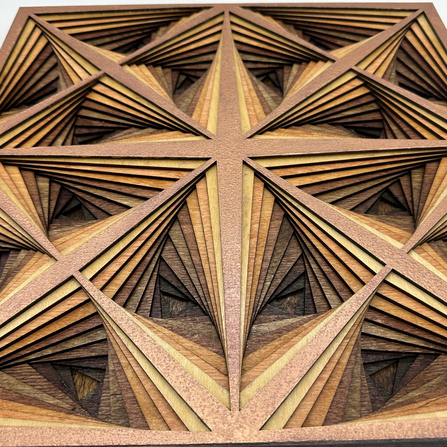 Wood Mandala Rose Gold