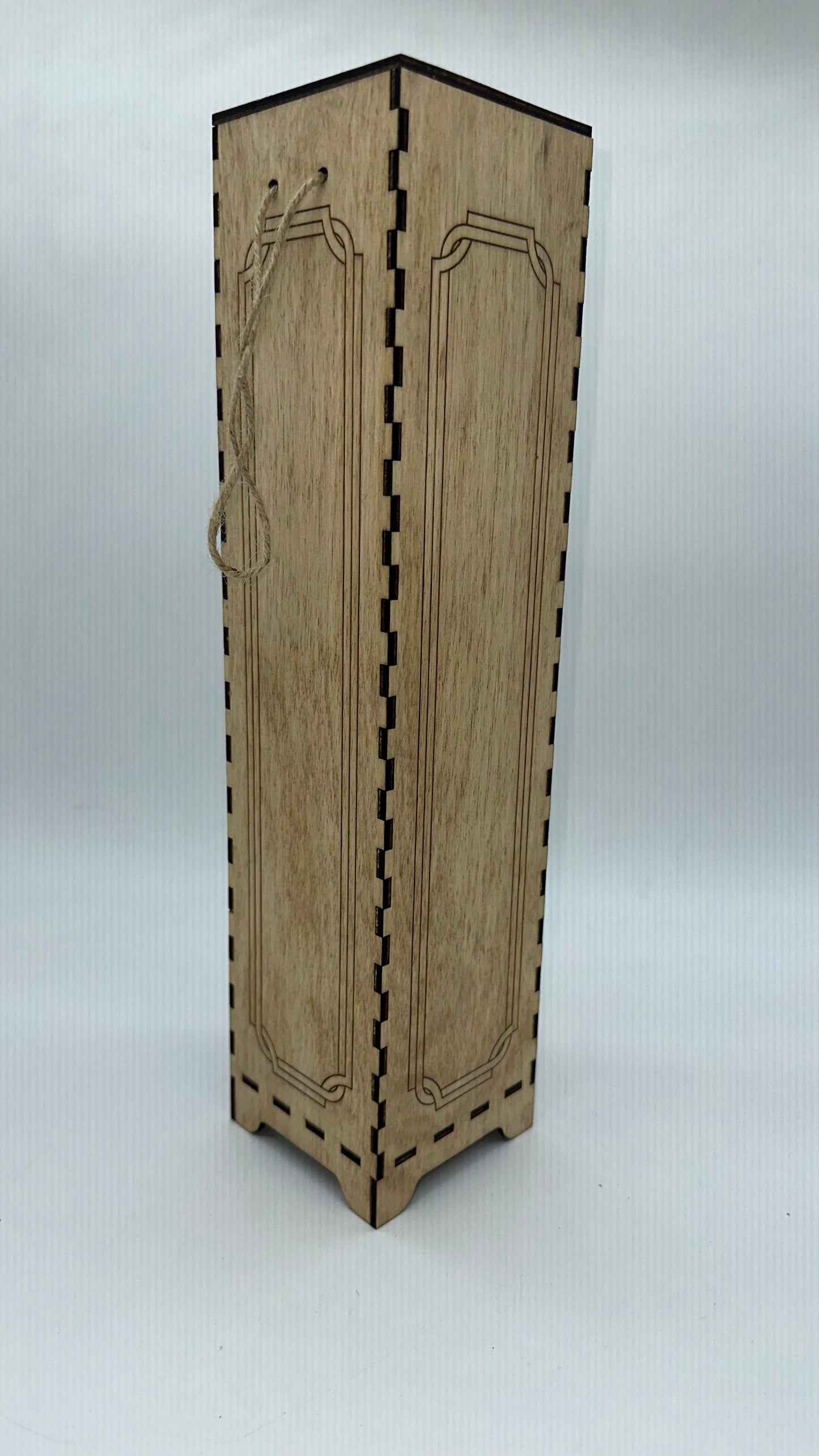 Wood Flower Vine Bottle Wine Box