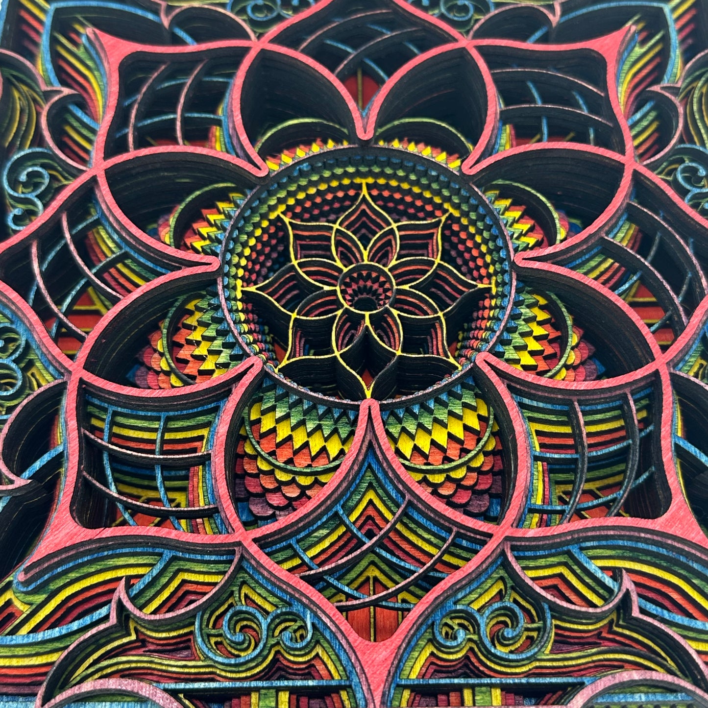 Wood Rainbow Mandala