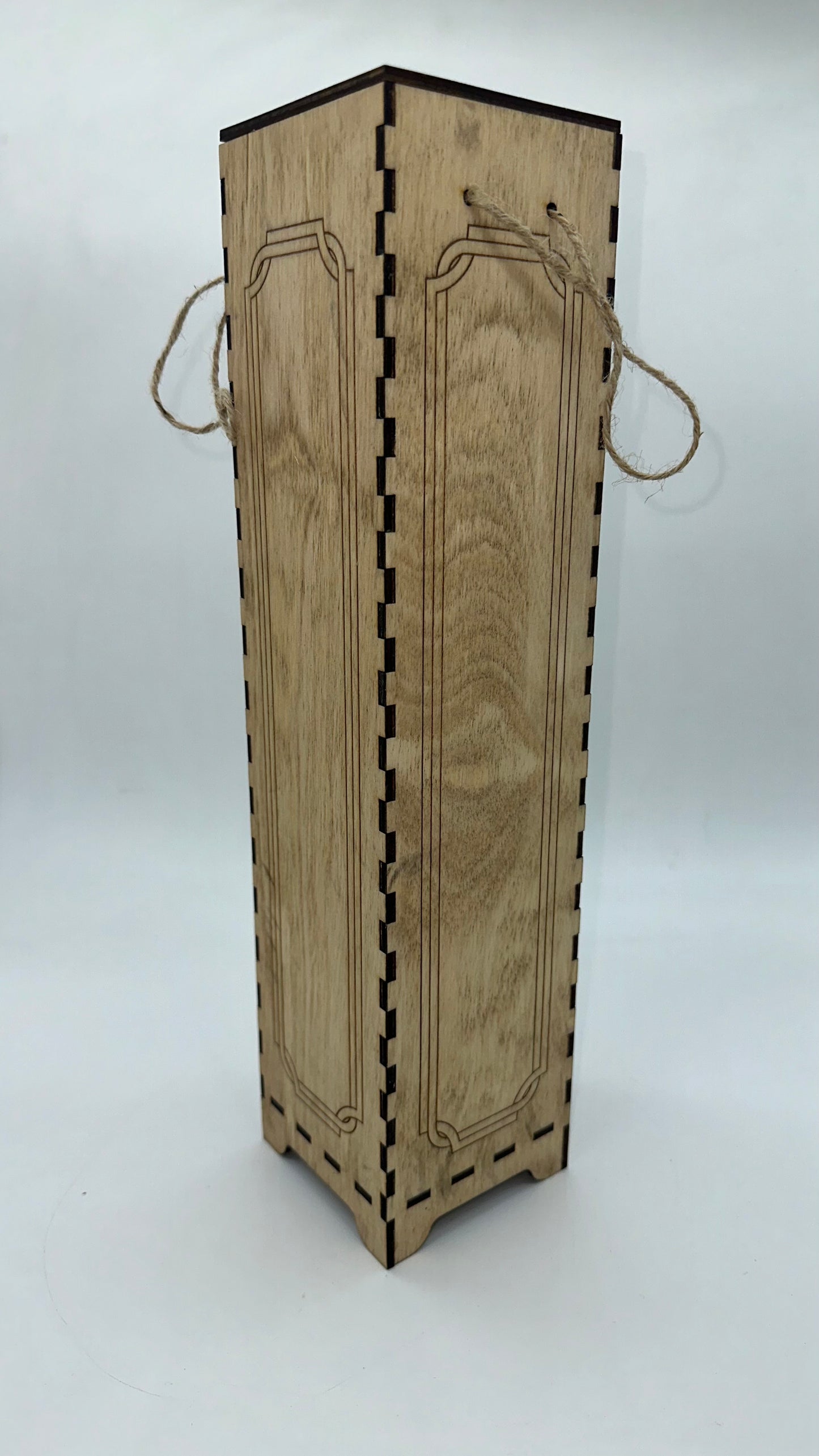 Wood Grape Wine Glass Wine Box