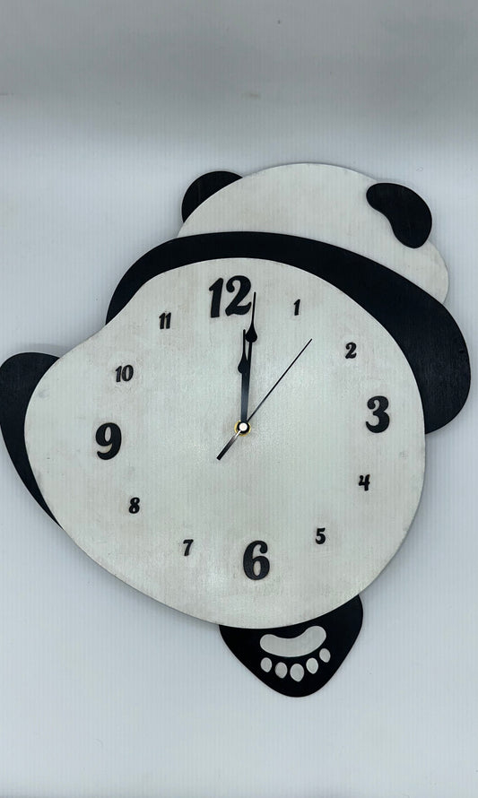 Wood Panda Pendulum Clock Original