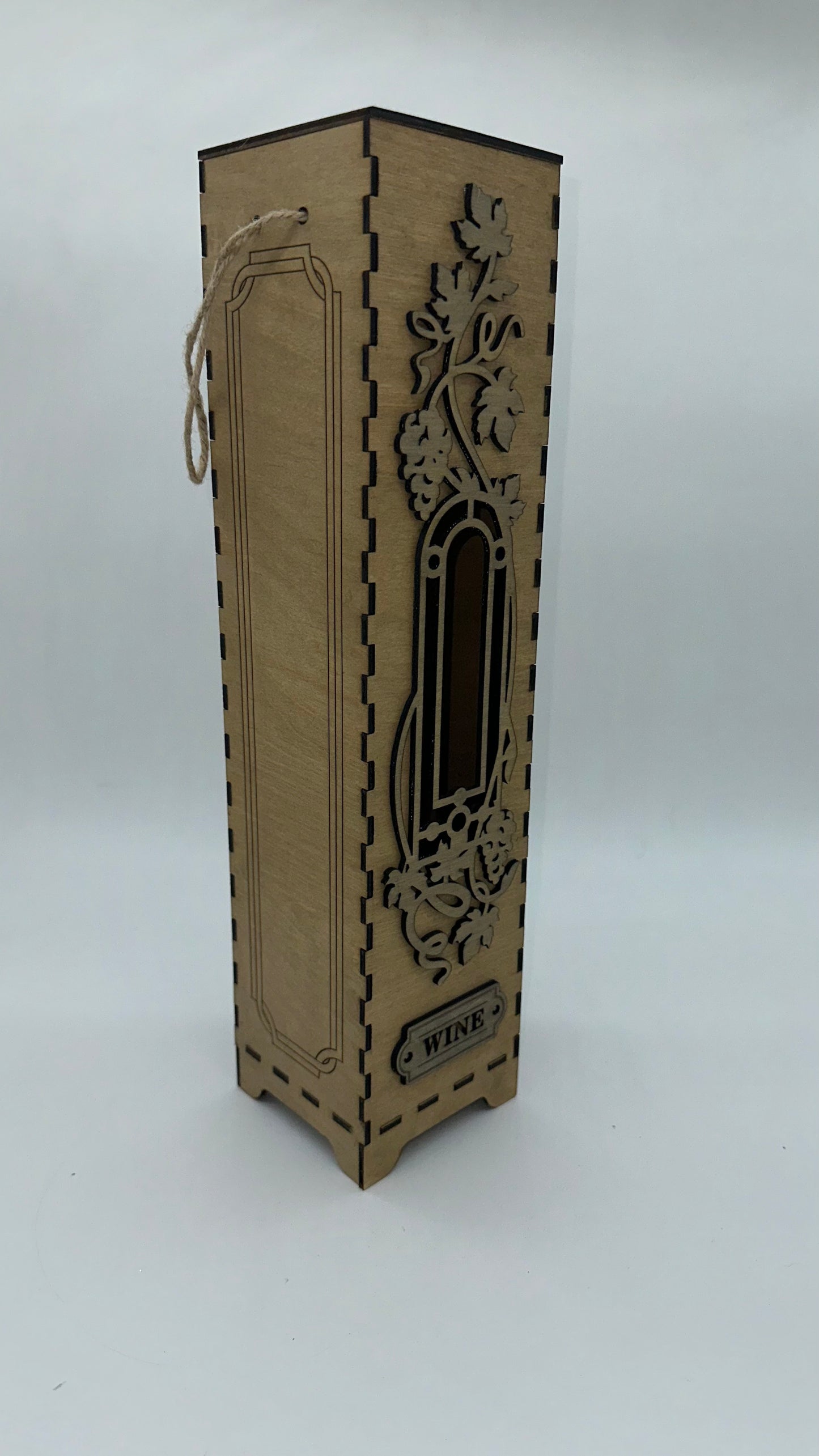 Wood Grape Arch Wine Box