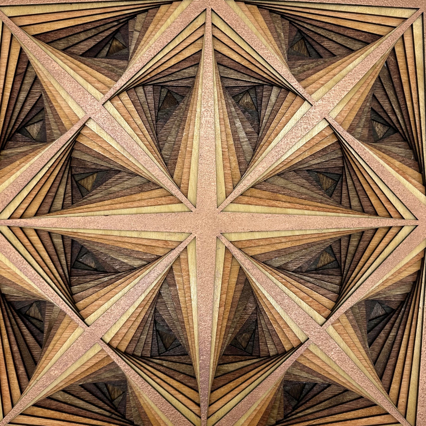 Wood Mandala Rose Gold