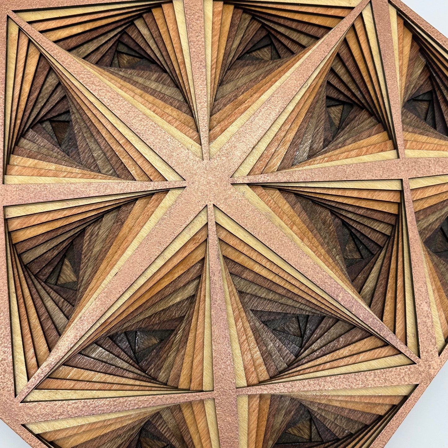 Wood Mandala Rose Gold
