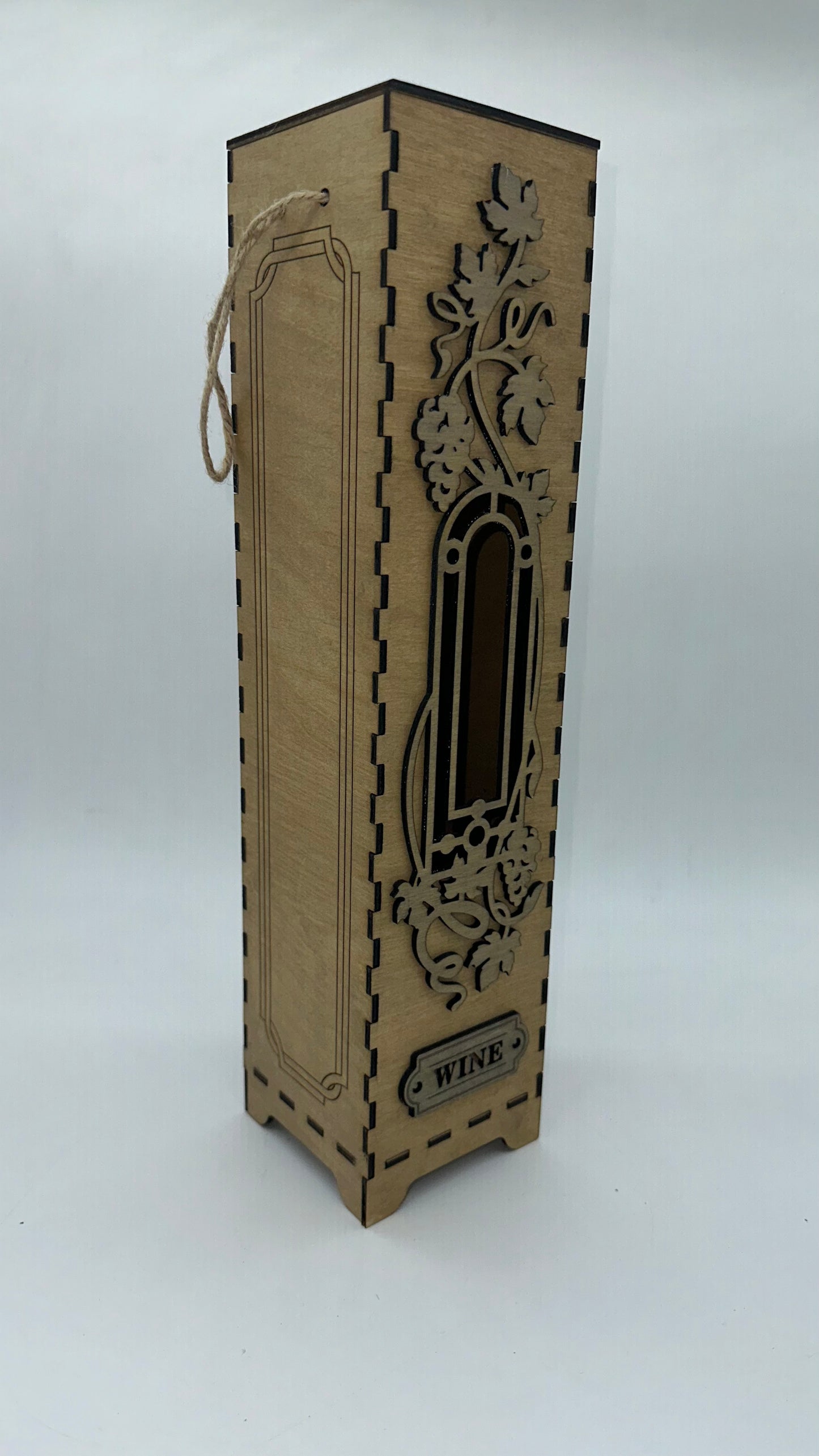 Wood Grape Arch Wine Box