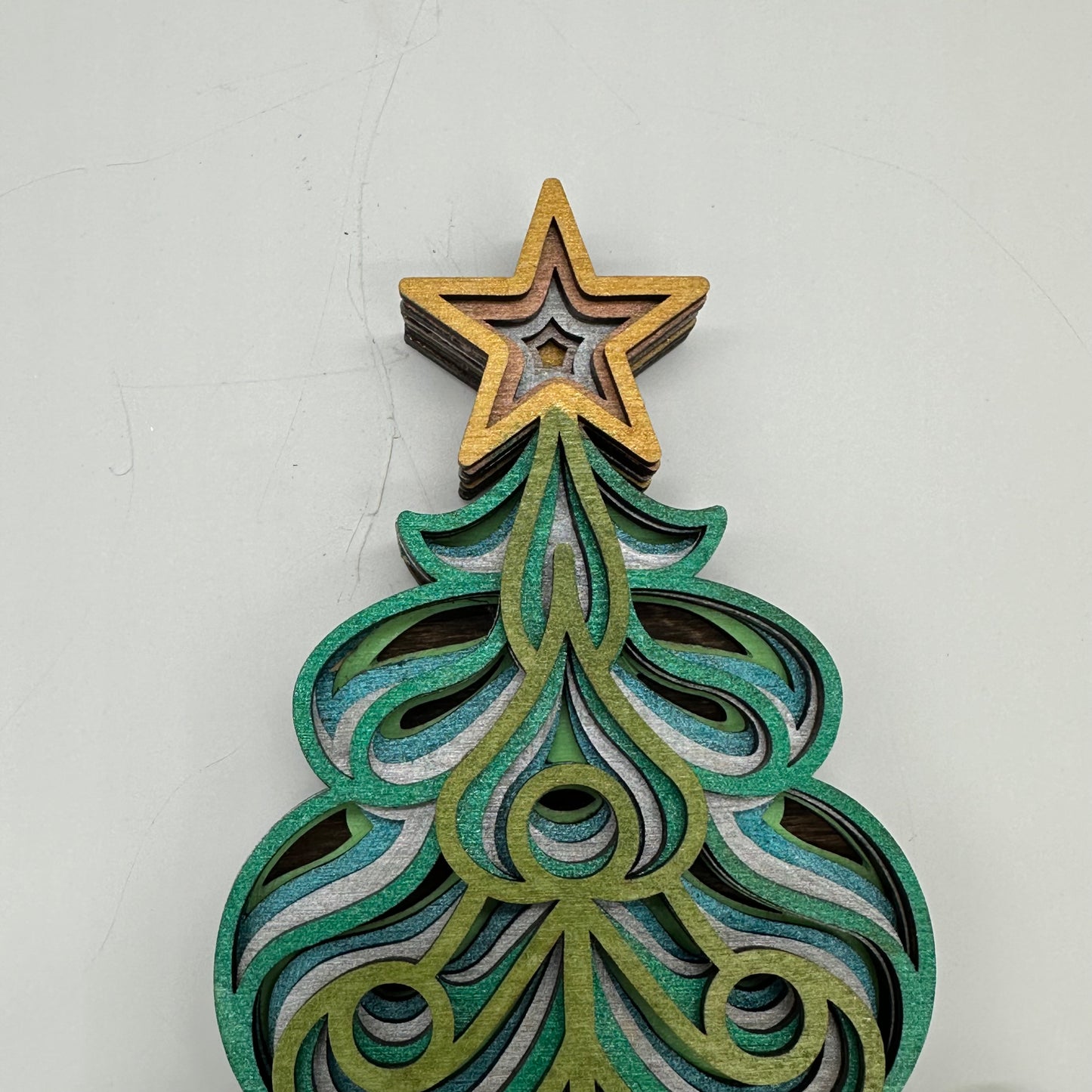 Wood Metallic Christmas Tree